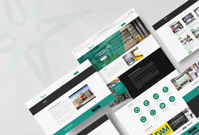 Star Paper Mill website pages shown in an angled layout mockup